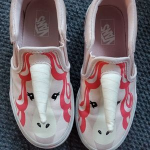 Van's unicorn shoes, girls size 13.5